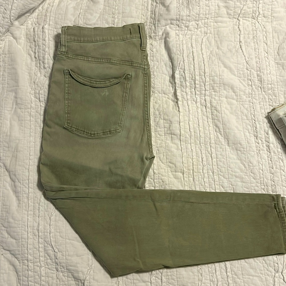 Madewell light green skinny jeans